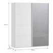 Forte Шкаф 170 см Sophistispace, белый, SSQS82412-120 - Home Club, изображение 7