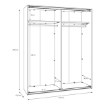 Forte Шкаф 170 см Sophistispace, белый, SSQS82412-120 - Home Club, изображение 8