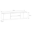 Forte Тв-тумба с ящиками, 200 см, Lewisville, Secret Grey/Дуб Mauvella, LWST131-M742 - Home Club, изображение 6