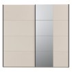 Forte Розсувна шафа з дзеркалом 220 см Ingalill, пісочний, SHMS92412-U60 - Home Club