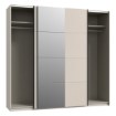 Forte Розсувна шафа з дзеркалом 220 см Ingalill, пісочний, SHMS92412-U60 - Home Club, зображення 4