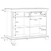 Forte Комод 125 см Kashmir, біла сосна, KSMK223-D43 - Home Club, зображення 7