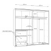 Forte Розсувна шафа 200 см із шухлядами Winn 2, дуб Artisan/бетон, W2QS323E71-C752 - Home Club, зображення 7