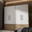Forte Шафа 210 см із шухлядами, дуб Artisan/білий, MKSS845-C830 - Home Club
