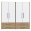 Forte Шафа 210 см із шухлядами, дуб Artisan/білий, MKSS845-C830 - Home Club, зображення 2