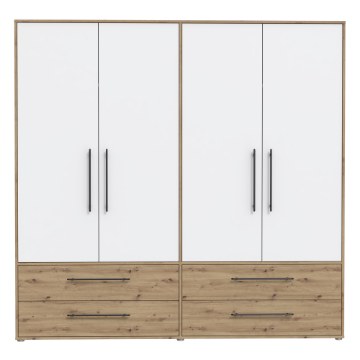Forte Шафа 210 см із шухлядами, дуб Artisan/білий, MKSS845-C830 - Home Club