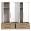 Forte Шафа 210 см із шухлядами, дуб Artisan/білий, MKSS845-C830 - Home Club, зображення 3