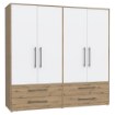 Forte Шафа 210 см із шухлядами, дуб Artisan/білий, MKSS845-C830 - Home Club, зображення 4