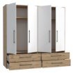 Forte Шафа 210 см із шухлядами, дуб Artisan/білий, MKSS845-C830 - Home Club, зображення 5