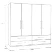 Forte Шафа 210 см із шухлядами, дуб Artisan/білий, MKSS845-C830 - Home Club, зображення 6