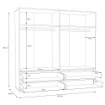 Forte Шафа 210 см із шухлядами, дуб Artisan/білий, MKSS845-C830 - Home Club, зображення 7