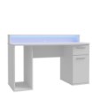 Forte Білий письмовий стіл 140x65 см з Rgb-підсвічуванням та надставкою для монітора Ayo, TZRB219B3-Z12M - Home Club, зображення 6