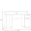 Forte Білий письмовий стіл 140x65 см з Rgb-підсвічуванням та надставкою для монітора Ayo, TZRB219B3-Z12M - Home Club, зображення 8