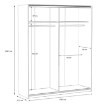Forte Розсувна шафа 170 см Dreamer «Шляхетний дуб»/«Чорний дуб», RMRS824E1-N09 - Home Club, зображення 5