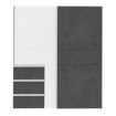 Forte Шкаф-купе 170 см с ящиками Winn 2, белый/бетонный, W2QS823E71-C594 - Home Club