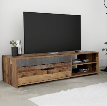 Forte Тв-тумба 120 см Paco Old – Wood Vintage/Бетон, PCOT11-C754 - Home Club