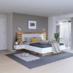 Forte Ліжко з тумбочками 180x200 см Modern Way Дуб Клепковий/Білий, MRWL2182-C811 - Home Club