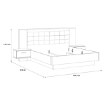 Forte Ліжко з тумбочками 180x200 см Modern Way Дуб Клепковий/Білий, MRWL2182-C811 - Home Club, зображення 6
