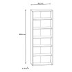 Forte Открытый стеллаж 85 см Keflavik, белый/графитовый, KFLR823-J53 - Home Club, изображение 4