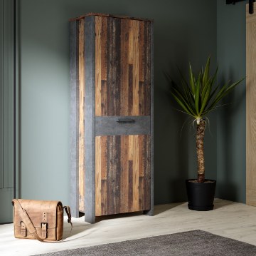 Forte Шкаф 70 см Clif Old – Винтажное дерево/бетон, CLFS712-C748 - Home Club