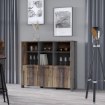 Forte Стеллаж 136 см Clif Old – Винтажное дерево/Тёмно-серый бетон, CLFR331-C546 - Home Club
