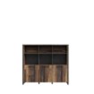 Forte Стеллаж 136 см Clif Old – Винтажное дерево/Тёмно-серый бетон, CLFR331-C546 - Home Club, изображение 2