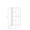 Forte Витрина с ламелями 90 см Joakimis, дуб Mauvella/черный, JMXV521-M637 - Home Club, изображение 4