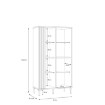 Forte Витрина с ламелями 90 см Joakimis, дуб Mauvella/черный, JMXV521-M637 - Home Club, изображение 5