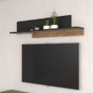 Forte Полиця в стилі лофт 155 см Hayato Чорна/Альпійська ялина, HYTB011L-M215 - Home Club
