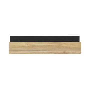 Forte Настенная полка 75 см Quayle, черный/дуб Mauvella, QXLB01-M733 - Home Club