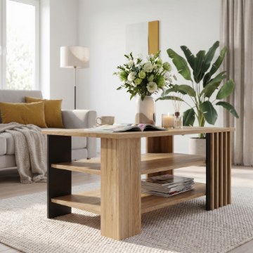 Forte Столик 100 см Arank, дуб «Маувелла»/чёрный, CFTT5242-M635 - Home Club