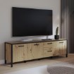 Forte Шафа 185 см Kirikus, дуб Artisan/чорний матовий, KUST141L-C934 - Home Club
