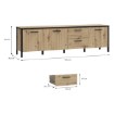 Forte Шафа 185 см Kirikus, дуб Artisan/чорний матовий, KUST141L-C934 - Home Club, зображення 6