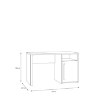 Forte Письмовий стіл 120x60 см із шафкою Surfinio Сірий/Дуб Катанія, SFNB211-M378 - Home Club, зображення 4