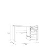 Forte Письмовий стіл 120x60 см із шафкою Surfinio Сірий/Дуб Катанія, SFNB211-M378 - Home Club, зображення 5