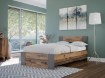 Forte Односпальная кровать 120x200 см Clif Old – Wood Vintage/Beton, CLFL1121-C546 - Home Club