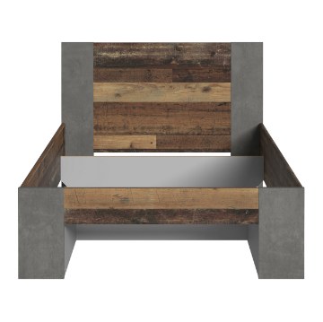 Forte Односпальная кровать 120x200 см Clif Old – Wood Vintage/Beton, CLFL1121-C546 - Home Club