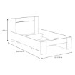 Forte Односпальная кровать 120x200 см Clif Old – Wood Vintage/Beton, CLFL1121-C546 - Home Club, изображение 5