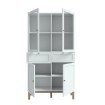 Forte Витрина шириной 100 см с ящиками Penkridge, цвет «Secret Grey»/«Dąb Szlachetny», PKDV721-M848 - Home Club, изображение 7
