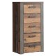 Forte Комод 62 см Nelleke Old – Wood Vintage/Темно-серый бетон, NLKK311-C546 - Home Club