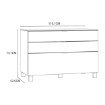 Forte Комод 110 см Poole, білий / біле скло Optiwhite, ENJK211-C605 - Home Club, зображення 2