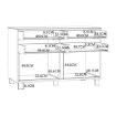 Forte Комод 110 см Poole, білий / біле скло Optiwhite, ENJK211-C605 - Home Club, зображення 3