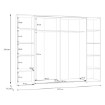Forte Шафа 270 см Narago Чорний/Білий, NRGS82511-Q219 - Home Club, зображення 15