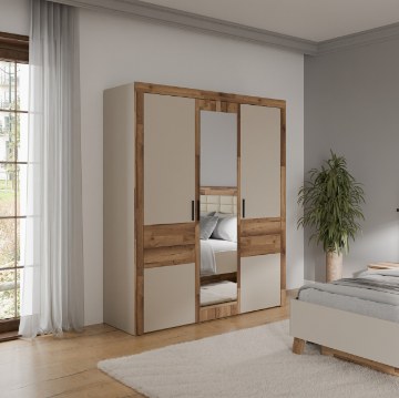 Forte Шафа 180 см Ricciano Пісочний/Дуб Клепковий, RCQS932-Q250 - Home Club