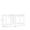 Forte Велика класична комода Havanna, дуб зі старінням, HVNK341-D67 - Home Club, зображення 4