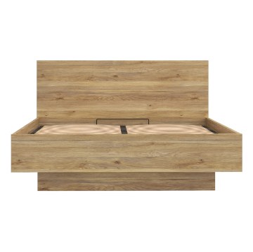 Forte Двоспальне ліжко 160x200 см з ящиком для речей Orkney, дуб Mauvella, OKYL1162-D108 - Home Club