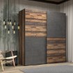 Forte Розсувна шафа 170 см Dederik Old – Wood Vintage/Бетон, W3NS822X1-C754 - Home Club