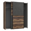 Forte Розсувна шафа 170 см Dederik Old – Wood Vintage/Бетон, W3NS822X1-C754 - Home Club, зображення 5