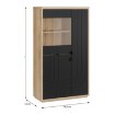 Forte Витрина 95 см Auriquet «Дикий дуб натуральный» / «Чёрный», AUQV621L-Q362 - Home Club, изображение 6