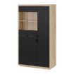 Forte Витрина 95 см Auriquet «Дикий дуб натуральный» / «Чёрный», AUQV621L-Q362 - Home Club, изображение 8